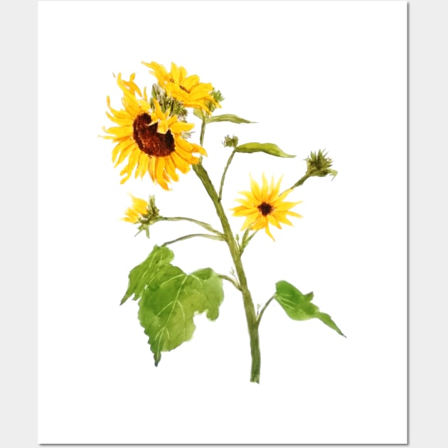 one yellow sunflower Wall Art by colorandcolor